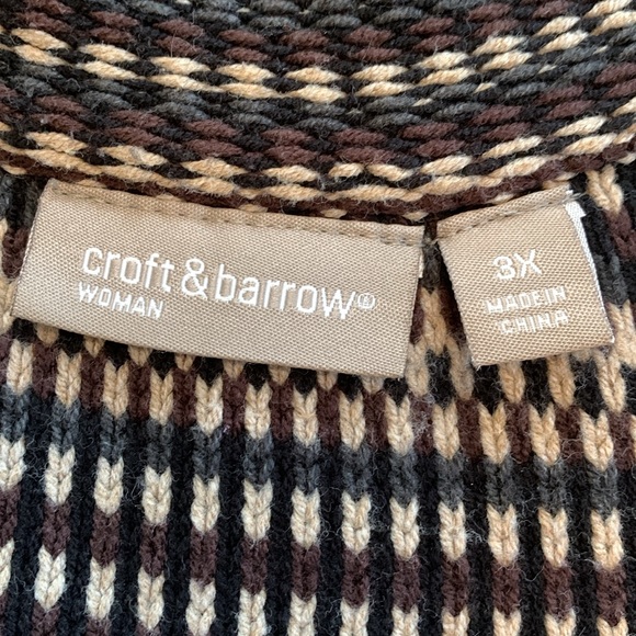 Croft & Barrow kimono sleeve, open front sweater - Picture 8 of 13